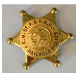 Obsolete C.M.ST.P. & P. R.R.  Lapel Badge