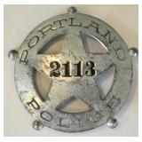 Vintage Obsolete Portland Police Badge #2113