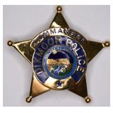 Obsolete Dixmoor Illinois Police Commander Badge