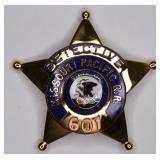 Obsolete Missouri Pacific RR Detective Badge #601