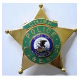 Obsolete E.J. & E. Railway Police Chief Badge