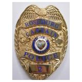 Obsolete Roseburg Oregon Police Captain Badge #2