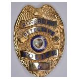 Obsolete Roseburg Oregon Police Detective Badge #6