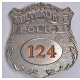 Obsolete Milwaukee Police Badge #124