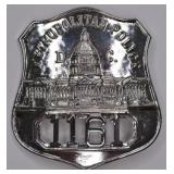 Obsolete Washington D.C. Metro Police Badge #1161