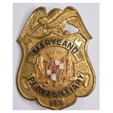Obsolete Maryland Penitentiary Cap Badge #43
