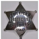 Obsolete American Protective Services Badge