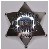 Obsolete American Protective Services Badge