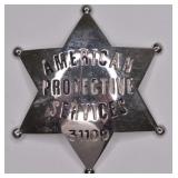 Obsolete American Protective Services Badge