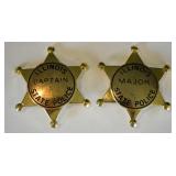 Pair Of Illinois State Police Badges