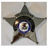Obsolete Schaumburg Ill. Police Detective Badge
