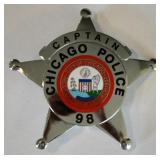 Obsolete Chicago Police Captain Badge #98