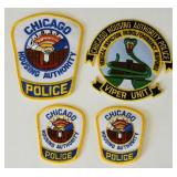 (4) Chicago Housing Authority Police Patches