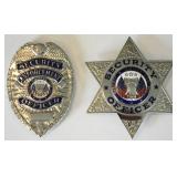 (2) Obsolete Liberty Bell Security Officer Badges