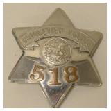 Obsolete Bridgeview ILL. Police Pie Plate Badge