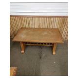 XX wooden coffee table matches lot 811 19 in by