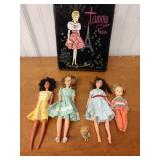 N6 Tammy doll case with vintage dolls