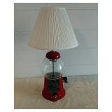 Vintage gumball machine lamp made out of metal