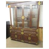 OF1 two-piece China hutch with glass shelves by