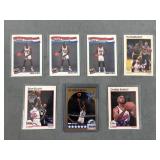 (7) 1991 Superstar Basketball Cards Jordan & Magic
