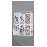 (7) 1993 McDonaldï¿½s Gameday Lions Collector Sheets