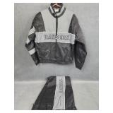 Raiders Leather jacket and Pants Set Size Medium