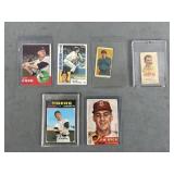 (6) Vintage Baseball Cards ï¿½ Kaline & Cash