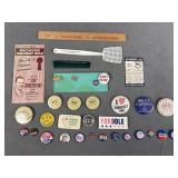 (33) Vintage Political Memorabilia Collection