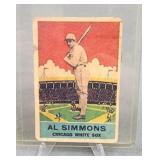 1933 Delong Gum #2 Al Simmons card
