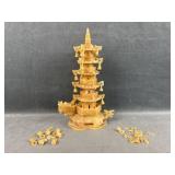Yellow Jade Dragon Turtle Pagoda (Multi-Tiered)