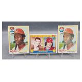 (3) 1970ï¿½sï¿½1980ï¿½s Baseball Cards Feat. Pete Rose
