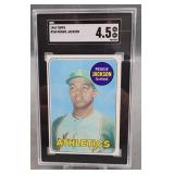 1969 Topps #260 Reggie Jackson graded SGC 4.5