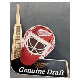 Miller Genuine Draft Metal Sign "Red Wings"