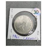 1961 Canadian quarter