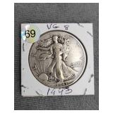1943 Walking Liberty Half