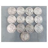 Walking Liberty halves (13)