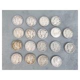 Mercury dimes (18)