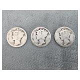 Mercury dimes (3)