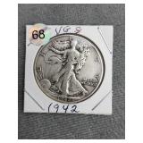 1942 Walking Liberty Half