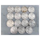 Walking Liberty halves (15)