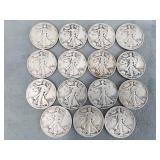 Walking Liberty halves (15)