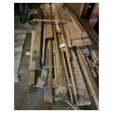 Lot of wood and saw horses
