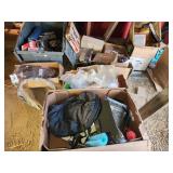 Six boxes of misc motorcycle parts some new