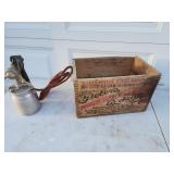 Antique wood crate the peters high velocity