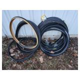 Miscellaneous bike tires some with tag