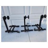 3 bicycle tire stands