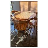 Oak Pub Table -4 chairs 