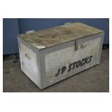 Large Heavy Duty Wood Job Sight Box on Wheels