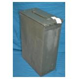 Large Metal OD Green Ammunition Can