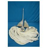 12lb Danforth Style Anchor with Heavy Line
